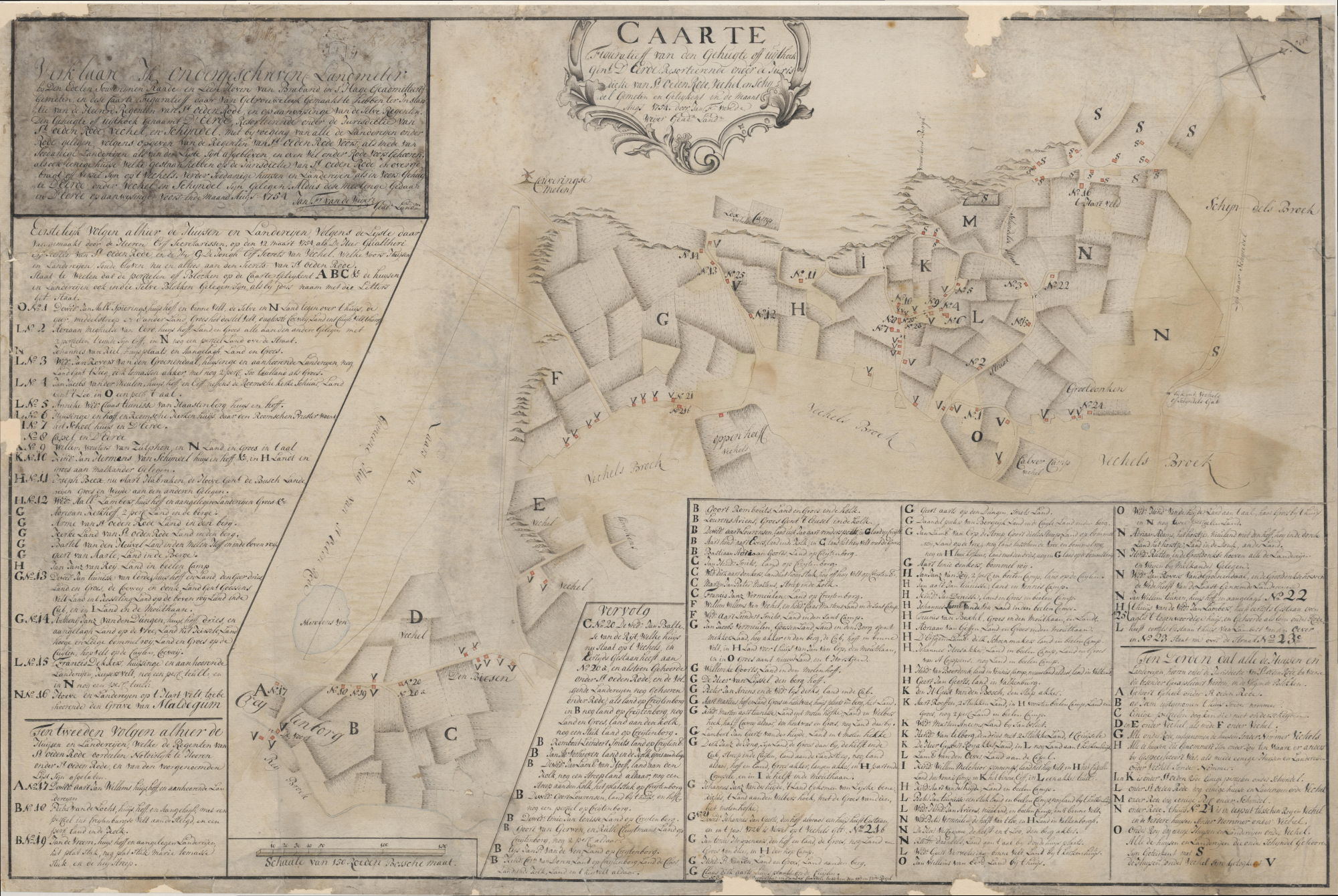 De J.F. van de Weijer 1754 kaart.